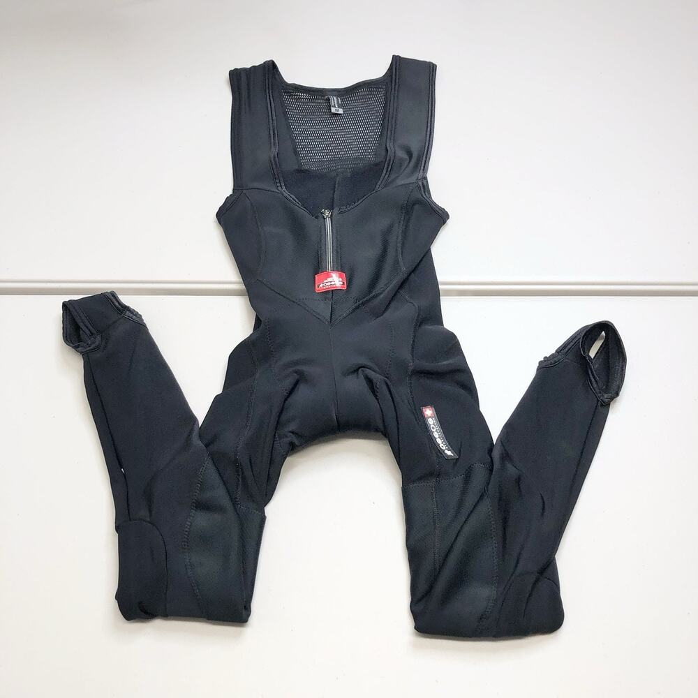 Assos Men's Bib Cycling Tights Padded Size M Black Solid Activewear